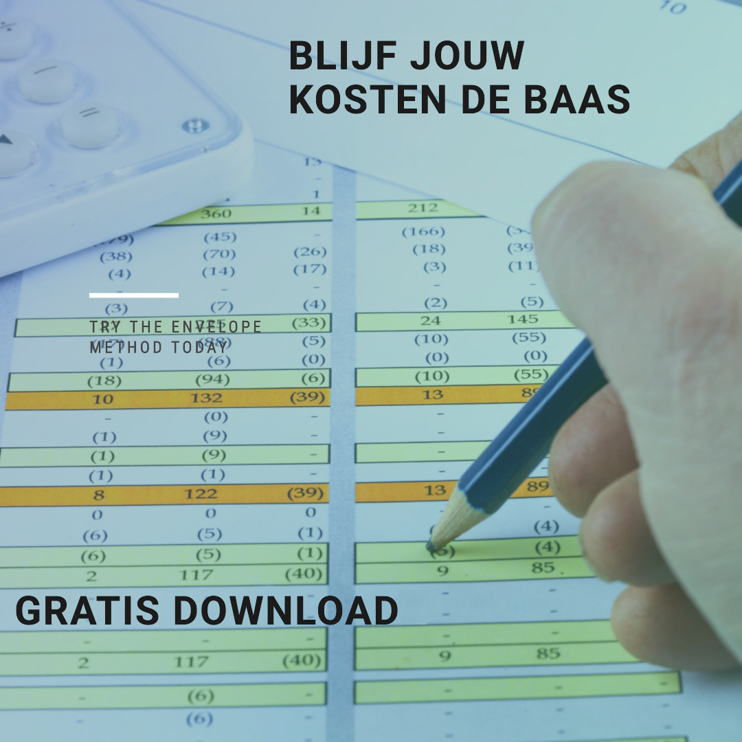 Plaatje-gratis download blijf de baas over jouw kosten met de enveloppenmethode.